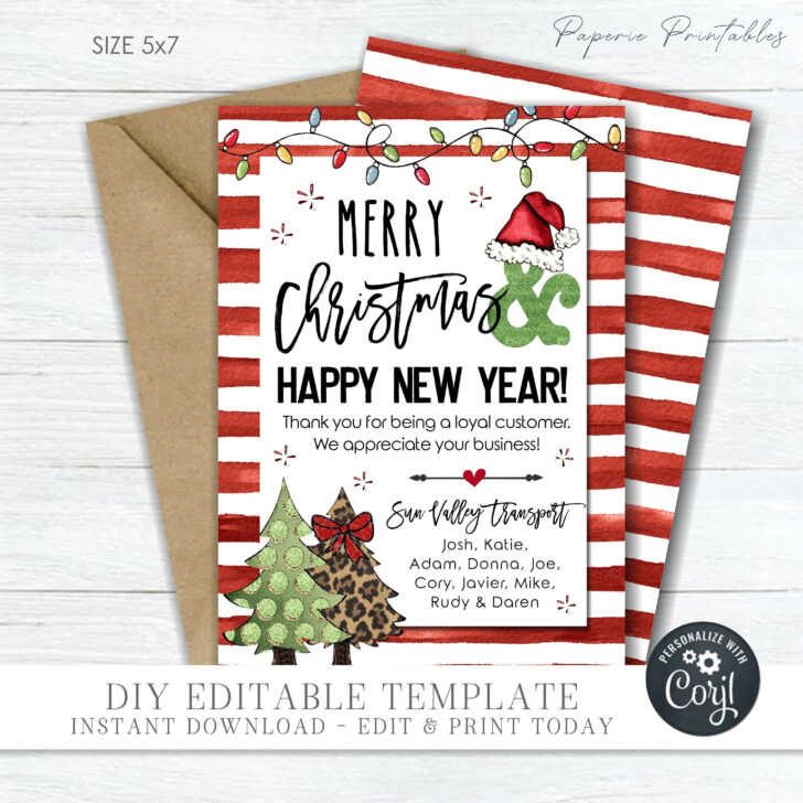 Christmas Card Template Business
