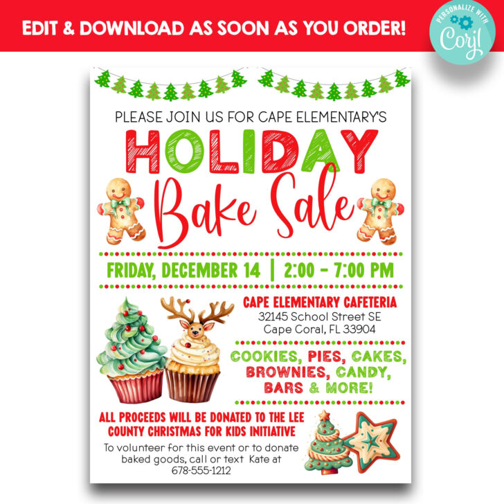 Christmas Bake Sale Flyer Template