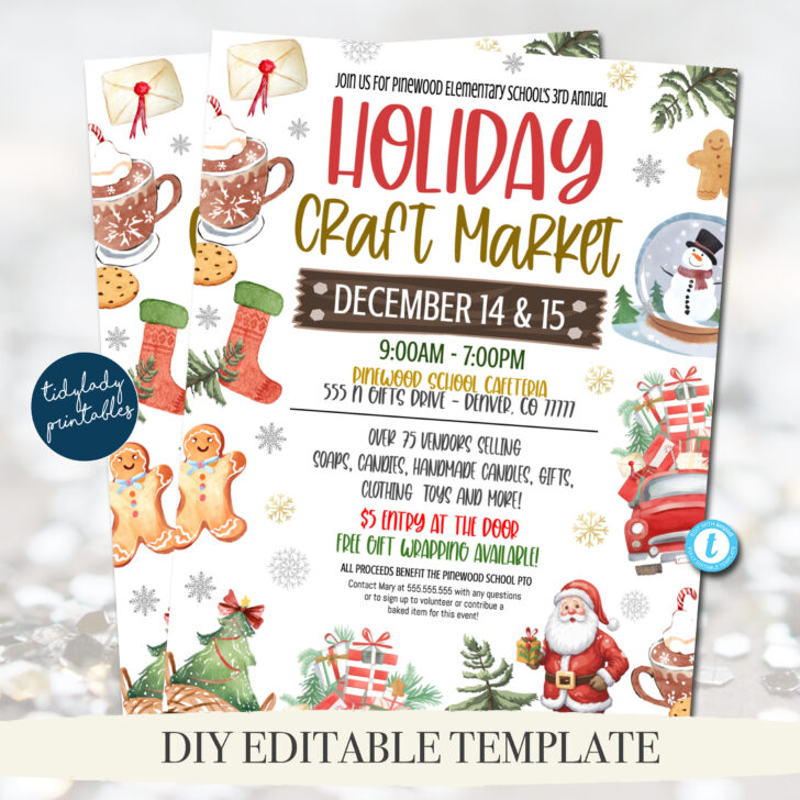 Christmas Craft Show Flyer Template Christmas Craft Show Flyer Template