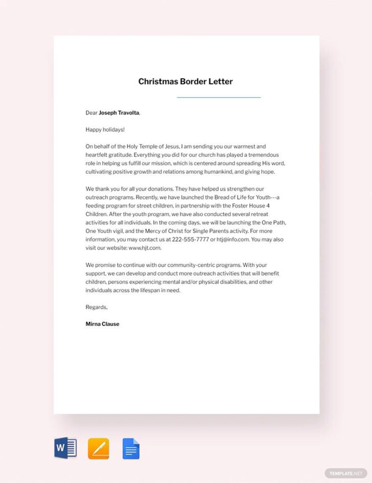 Apple Pages Christmas Letter Template