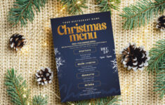 Editable Menu Template, Christmas Dinner Menu, Prix-Fixe Dinner throughout Christmas Catering Menu Template
