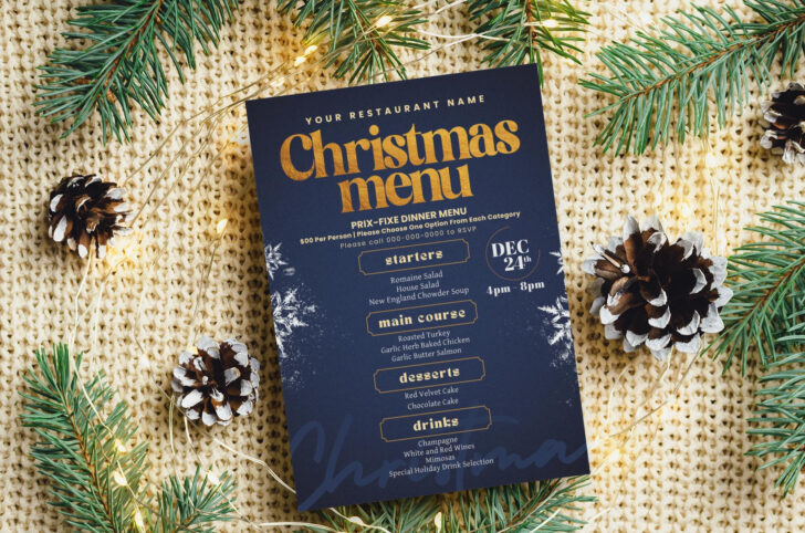 Christmas Catering Menu Template