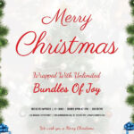 Elegant Christmas Menu Template In Pages, Publisher, Word, Psd Inside Apple Pages Christmas Template