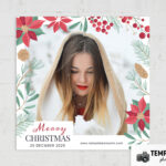 Elegant Christmas Photo Booth Template   Templatesbooth Within Christmas Card Photo Booth Template