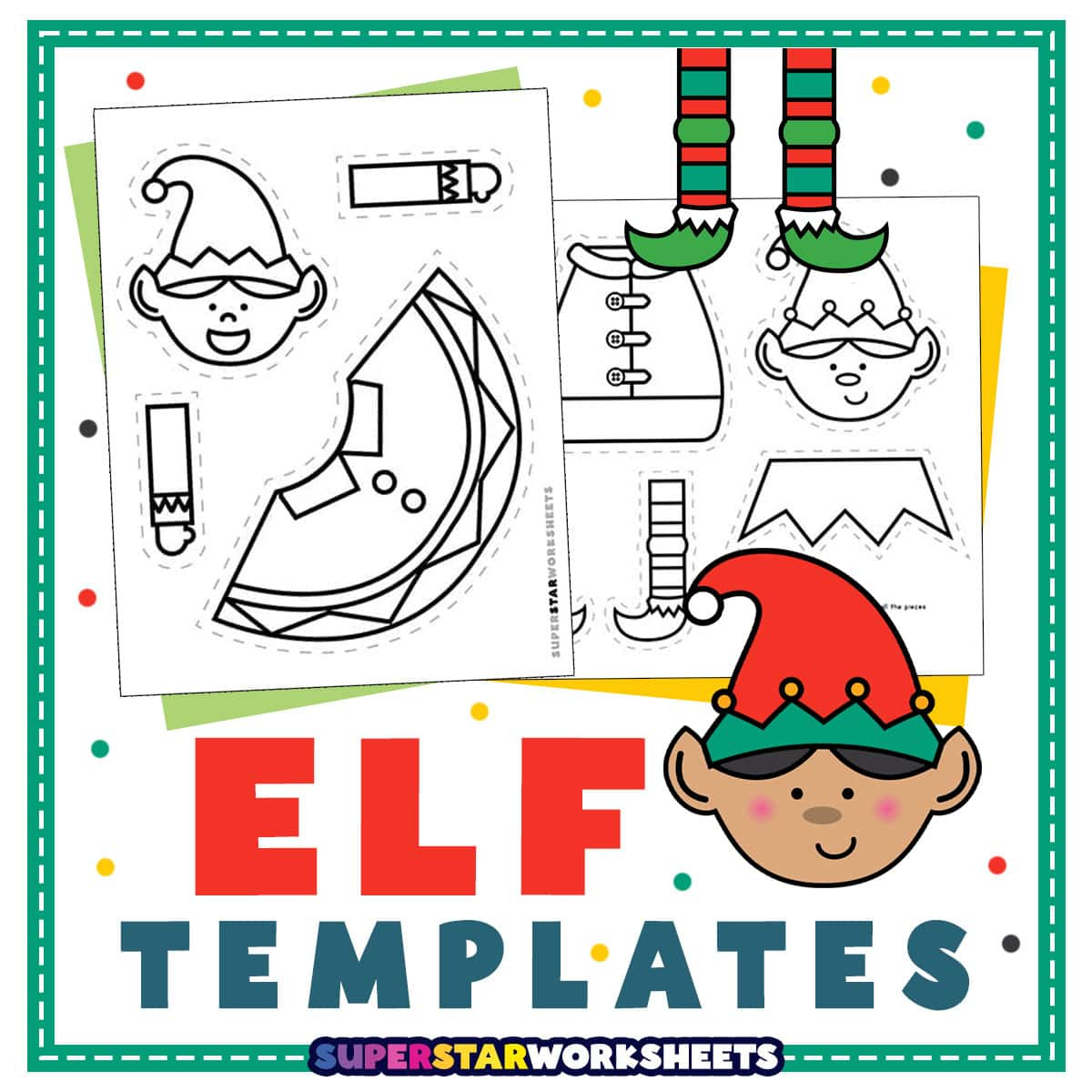 Elf Template - Superstar Worksheets with regard to Christmas Card Elf Template