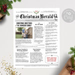 Family Christmas Newsletter Template Old Newspaper Style In Christmas Family Newsletter Template