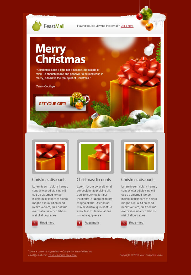 Business Christmas Email Template Business Christmas Email Template