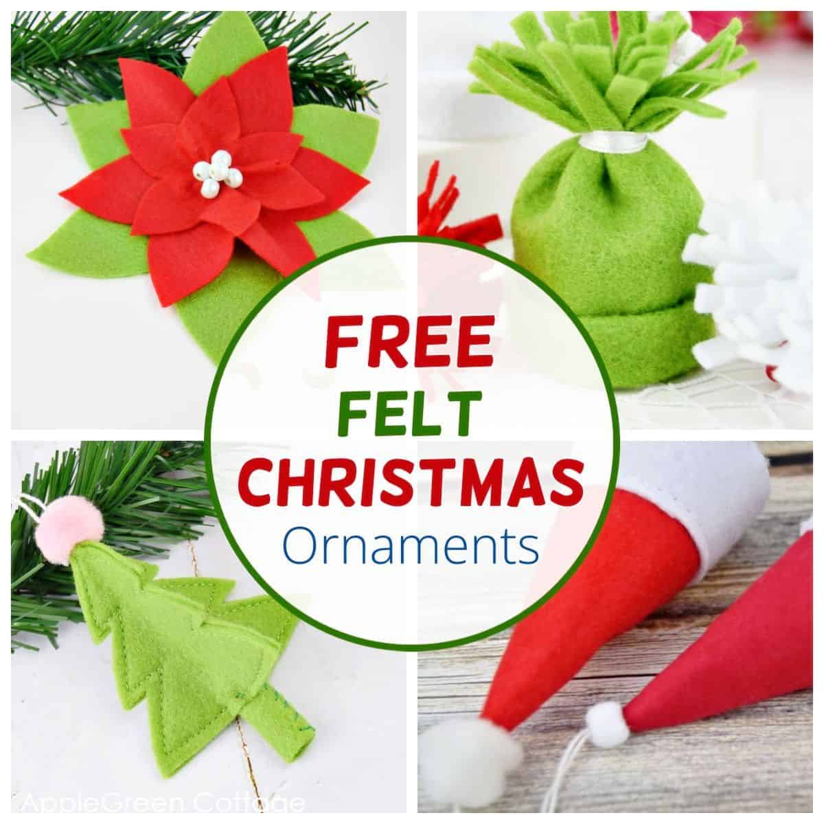Felt Ornament Patterns For Your Christmas Tree In 2024 regarding Christmas Felt Decorations Template