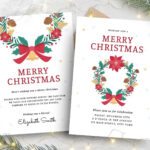 Festive Christmas Card Templates [Psd, Ai, Vector]   Brandpacks Regarding Christmas Card Template Psd