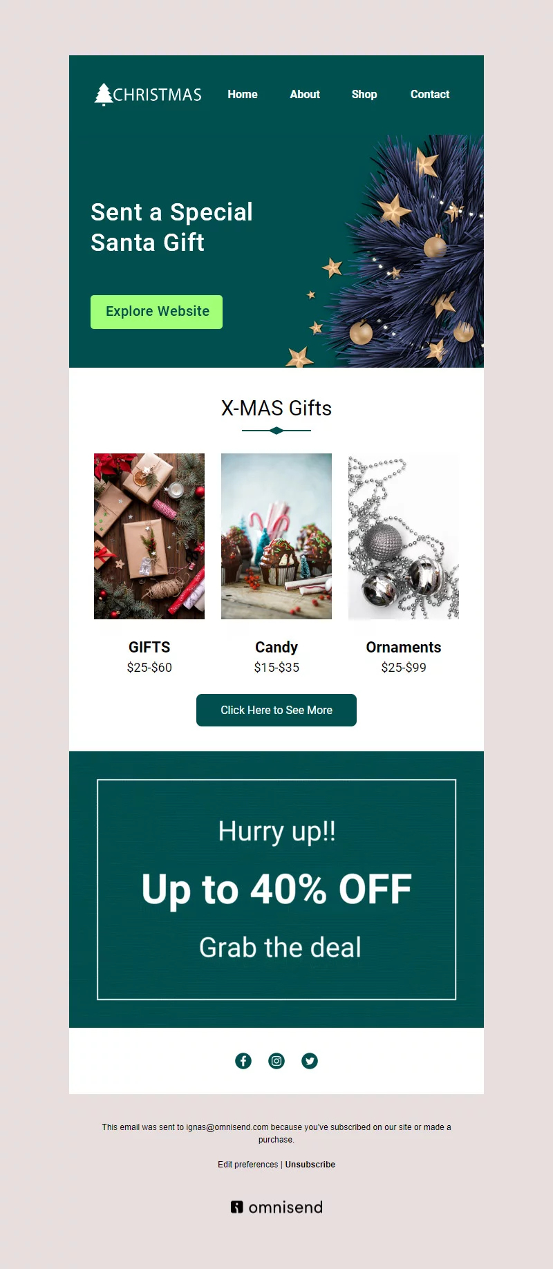 Free And Customizable Christmas Email Newsletter Templates intended for Christmas Email Newsletter Template Free