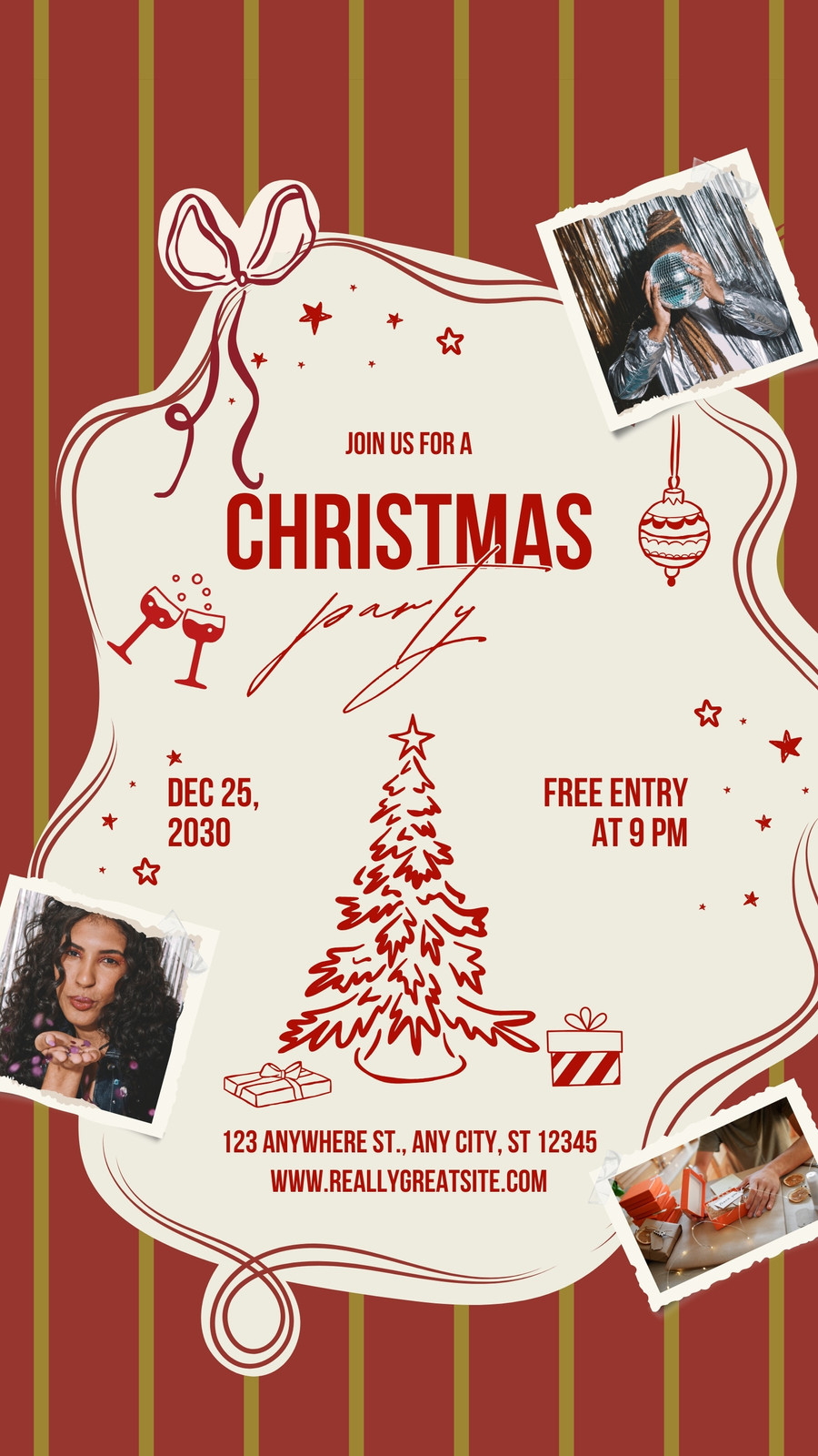 Free And Customizable Christmas Templates for Christmas Graphic Design Template