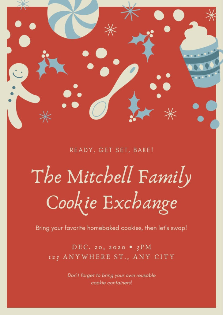 Christmas Cookie Exchange Flyer Template Free