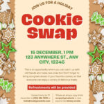 Free And Customizable Cookie Exchange Templates In Christmas Cookie Exchange Flyer Template Free