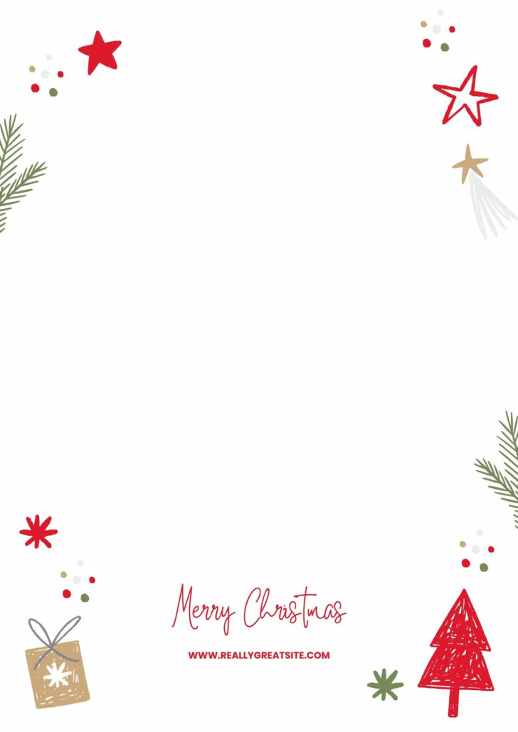 Christmas Background Letter Template