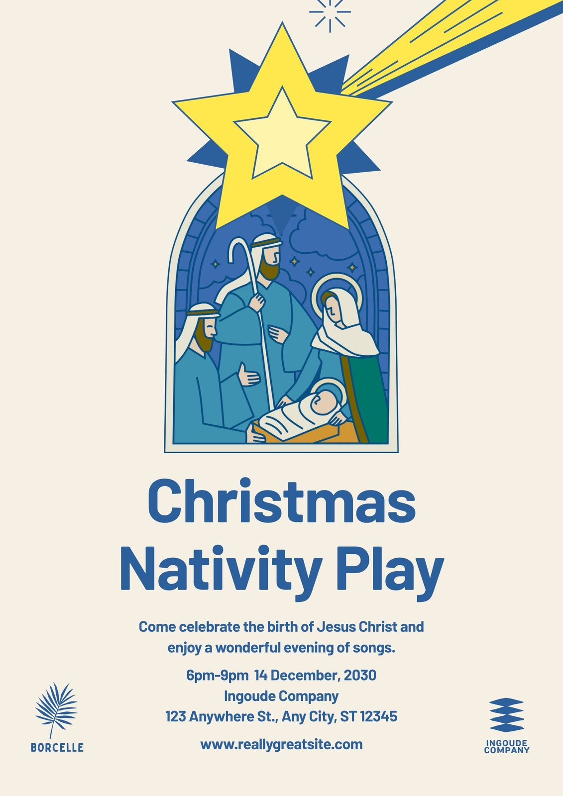 Free And Customizable Nativity Templates pertaining to Christian Christmas Poster Template Free