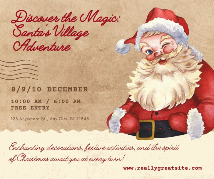 Christmas Card from Santa Template Christmas Card from Santa Template