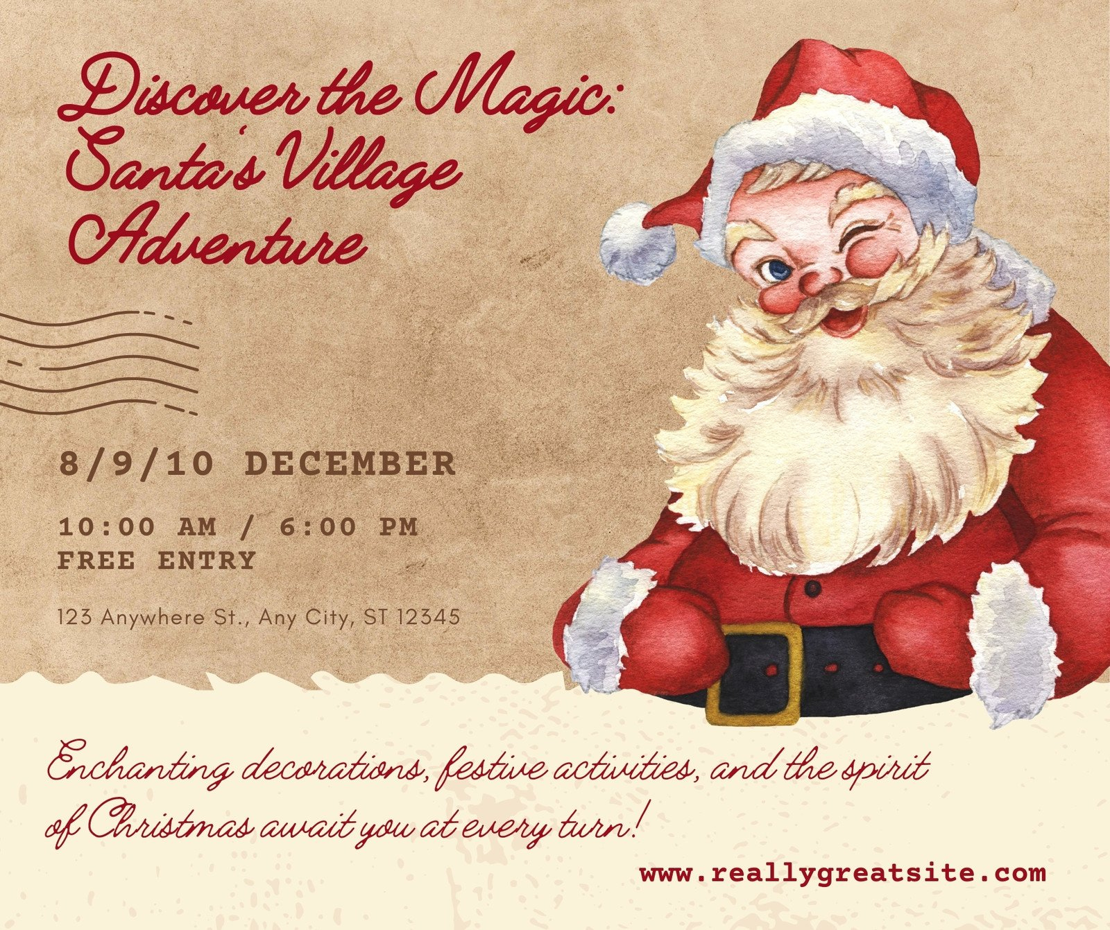 Free And Customizable Santa Claus Templates regarding Christmas Card from Santa Template