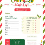 Free And Customizable Secret Santa Templates For Christmas Gift Exchange Wish List Template