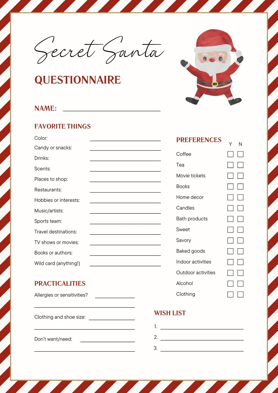 Free And Customizable Secret Santa Templates in Christmas Gift Exchange Template