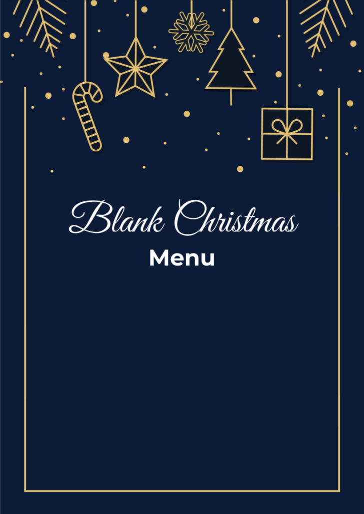 Blank Christmas Menu Template Blank Christmas Menu Template