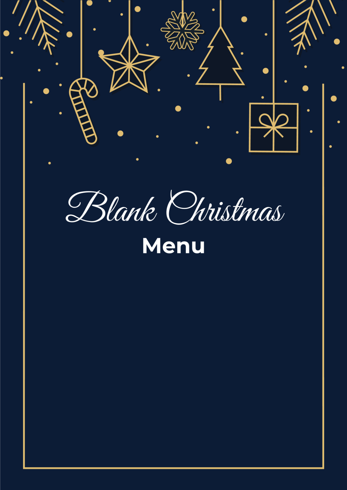 Free Blank Christmas Menu Template To Edit Online in Blank Christmas Menu Template
