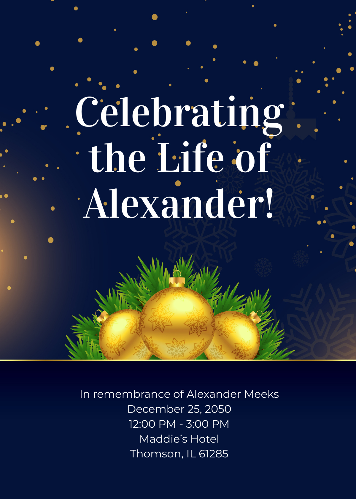 Free Blue Christmas Service Invitation Template To Edit Online intended for Blue Christmas Service Template