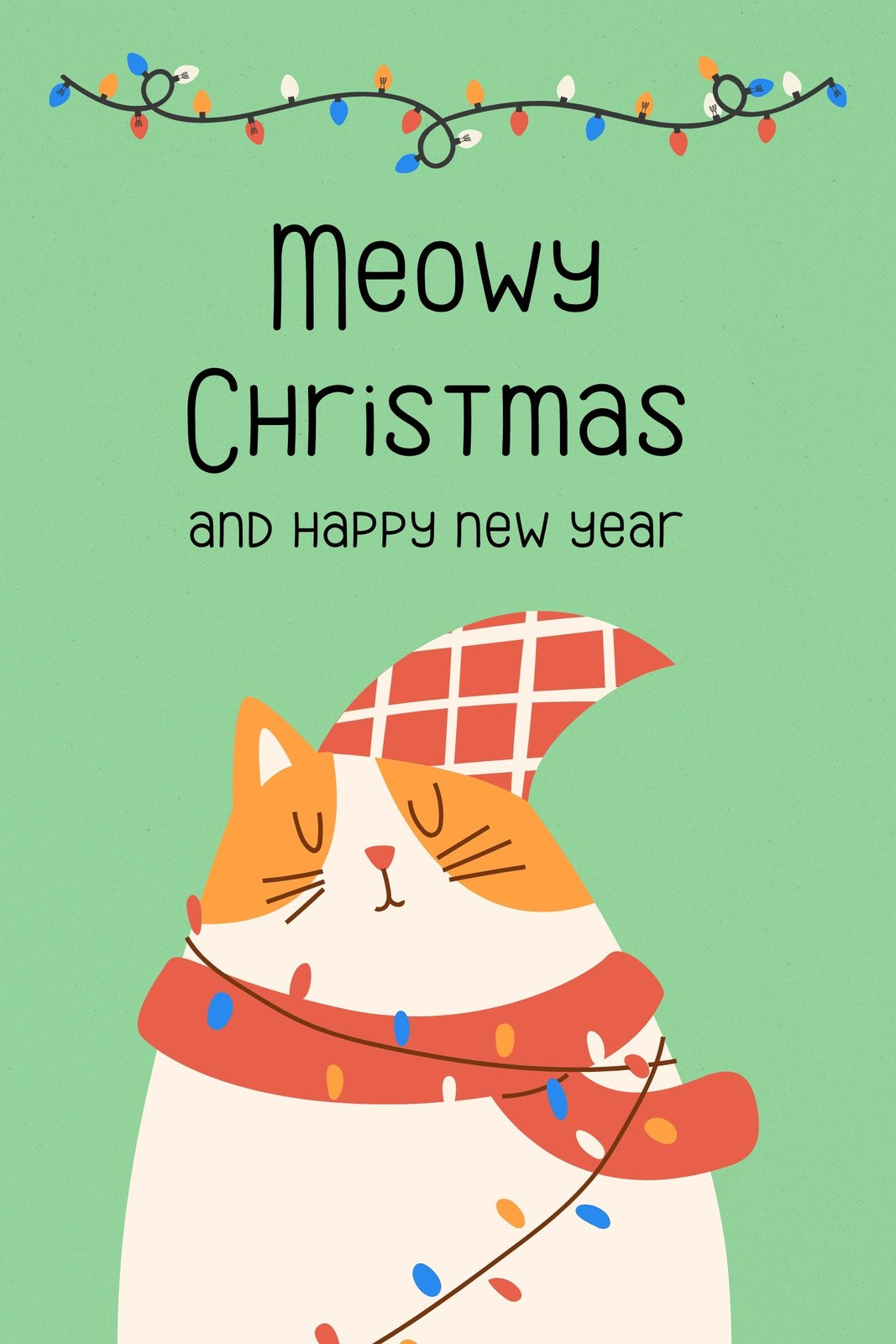 Free Cat Christmas Card Templates To Edit And Print | Canva intended for Cat Christmas Card Template