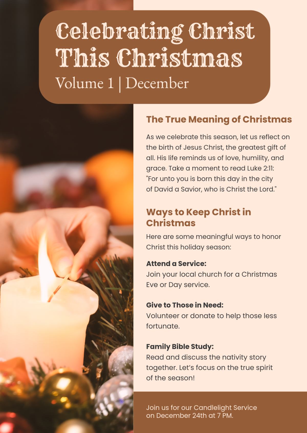 Free Christian Christmas Newsletter Template To Edit Online within Christian Christmas Newsletter Template