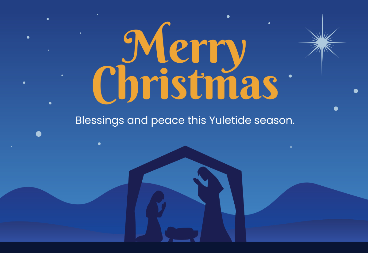 Free Christian Christmas Note Template To Edit Online within Christian Christmas Poster Template Free