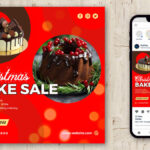 Free Christmas Bakery Cake Order Ad Banner Psd Template With Regard To Christmas Cake Flyer Template Free