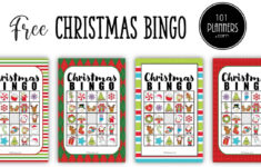 Free Christmas Bingo Printable throughout Christmas Bingo Template Printable