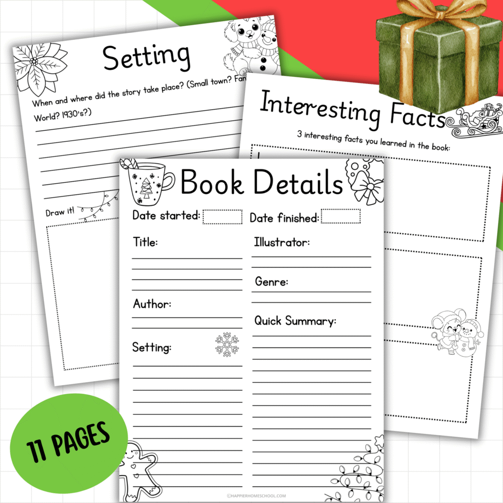 Free Christmas Book Report Template For Kids - Happier Homeschool with Christmas Book Report Template