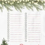 Free Christmas Bucket List Template For Google Docs For Christmas Bucket List Template