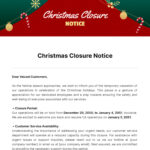 Free Christmas Closure Notice Template To Edit Online With Regard To Christmas Closure Notice Template