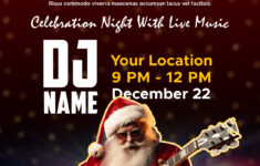 Free Christmas Concert Poster Template – Freegraphica with regard to Christmas Concert Flyer Template Free