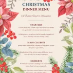 Free Christmas Dinner Menu Template For Google Docs Inside Christmas Day Menu Template Free