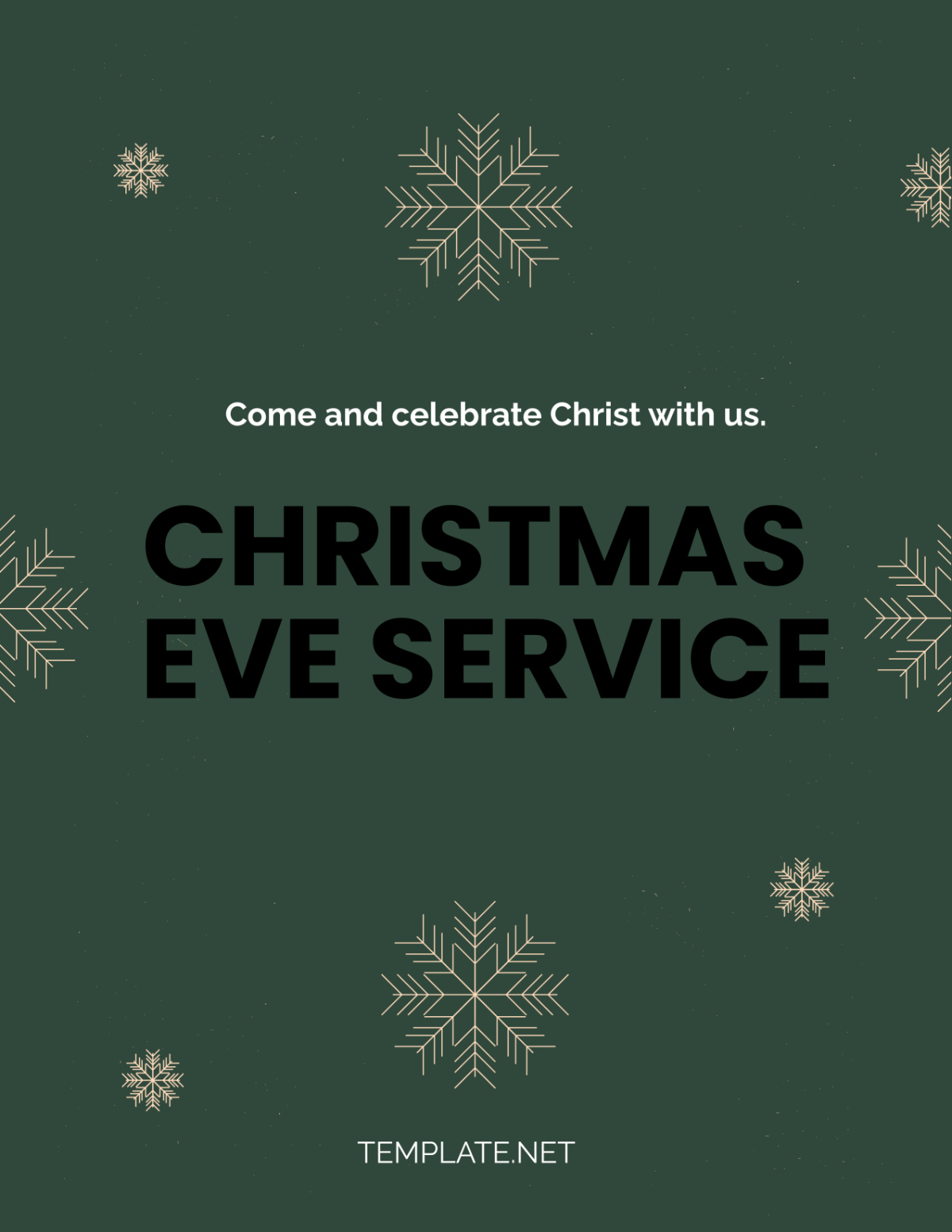 Free Christmas Eve Service Flyer Template To Edit Online pertaining to Christmas Eve Service Template