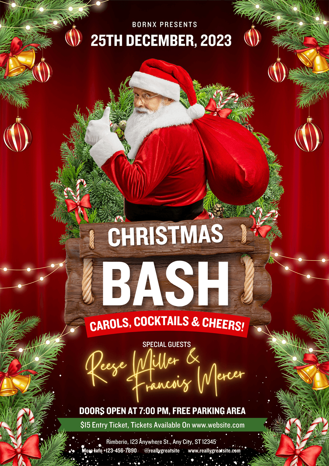Free Christmas Flyer Template ― Canva :: Behance throughout Christmas Flyer Free Template