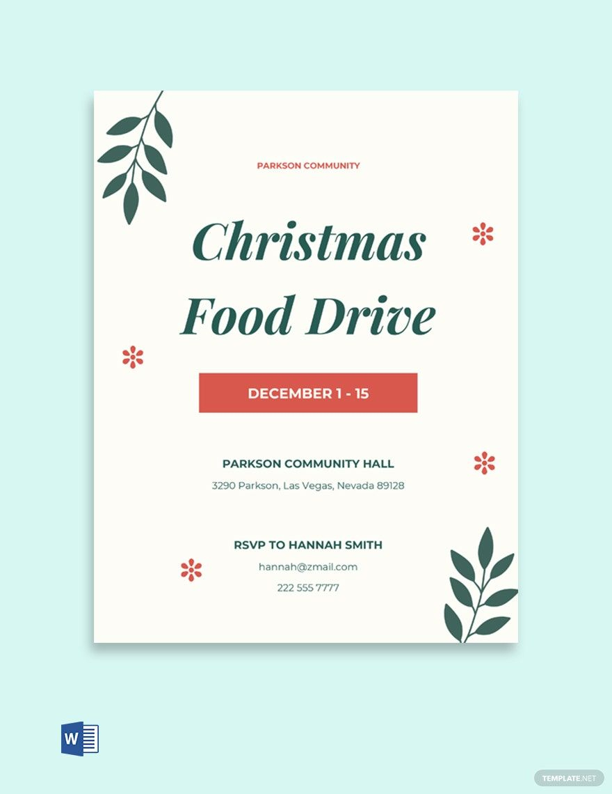 Free Christmas Food Drive Flyer Template To Edit Online intended for Christmas Food Drive Flyer Template