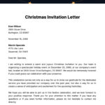 Free Christmas Invitation Letter Template To Edit Online For Christmas Celebration Email Template
