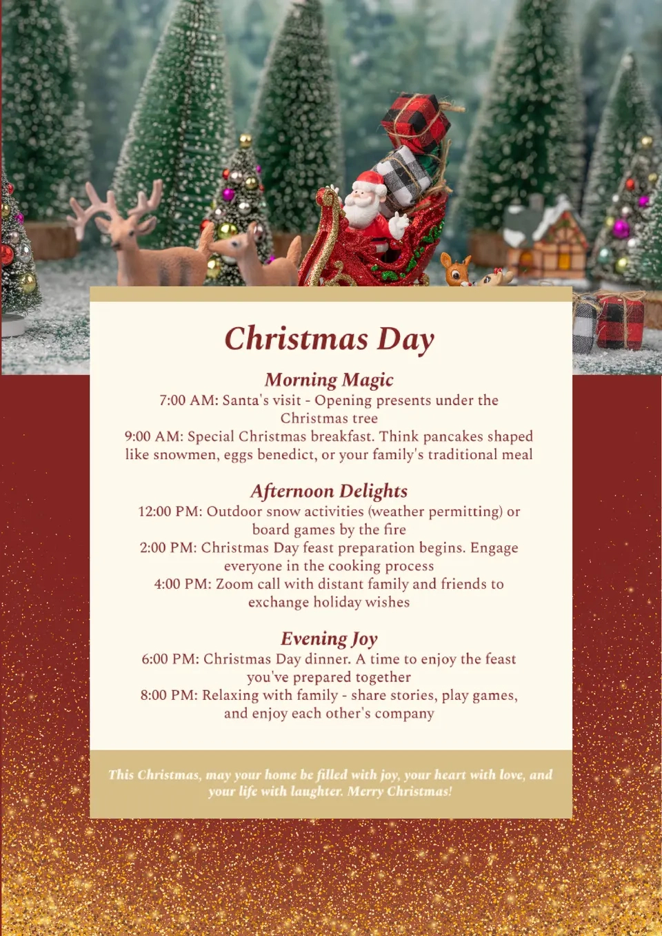 Free Christmas Itinerary Template For Google Docs with Christmas Day Itinerary Template