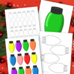 Free Christmas Light Template   Printable For Crafts, Garlands, Etc With Regard To Blank Christmas Light Bulb Template