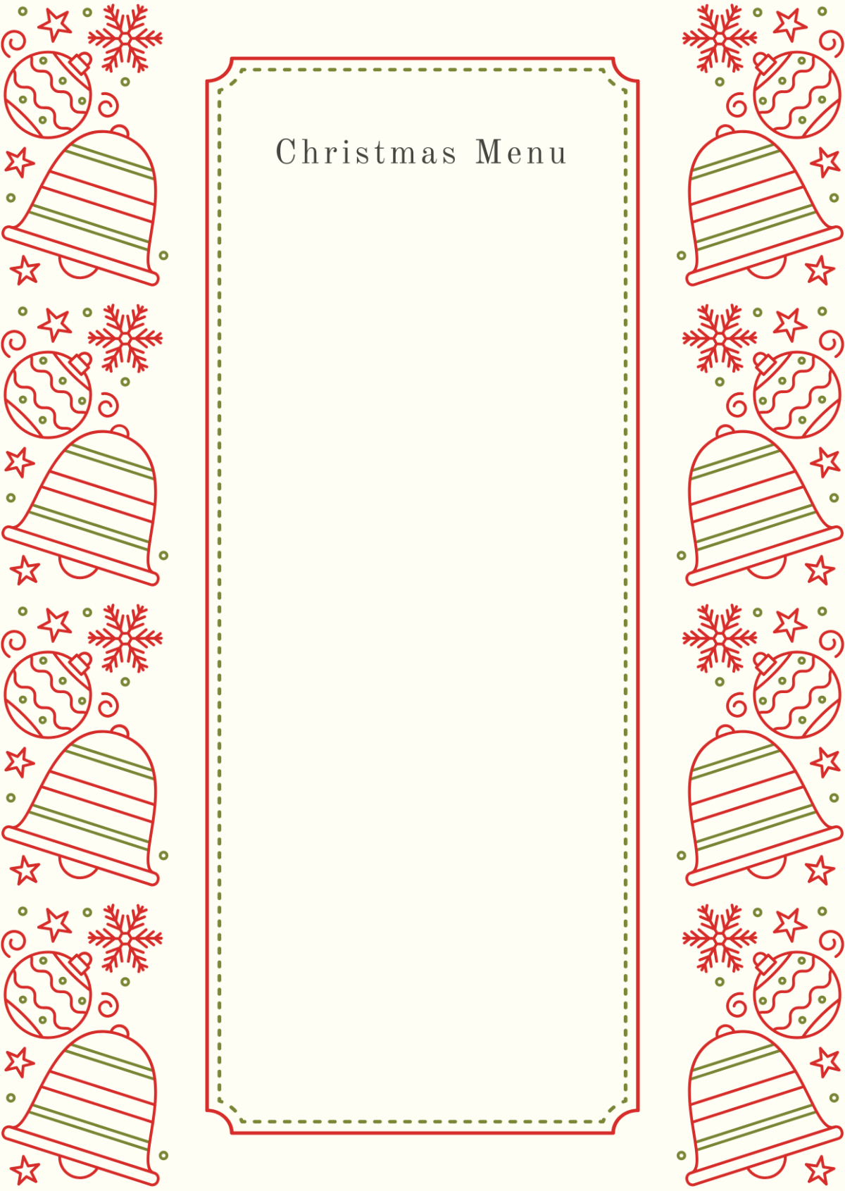 Free Christmas Menu Templates, Editable And Printable throughout Christmas Dinner Template Free