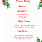 Free Christmas Menu Templates, Editable And Printable With Christmas Dinner Menu Template Free Download