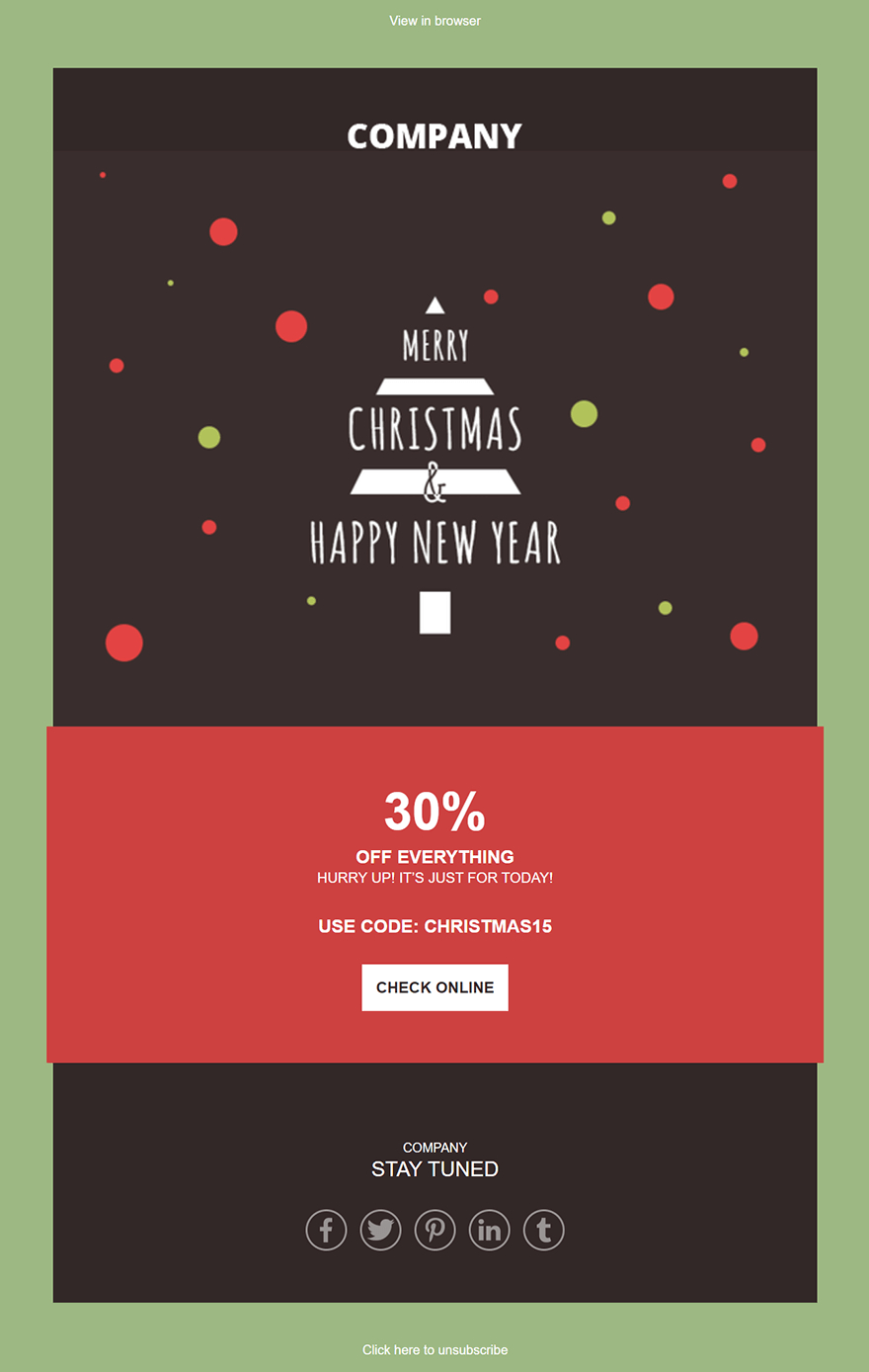 Free Christmas Newsletter Templates | Moosend within Christmas Email Newsletter Template Free