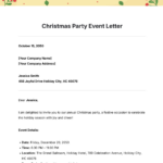 Free Christmas Party Event Letter Template To Edit Online With Annual Christmas Letter Template