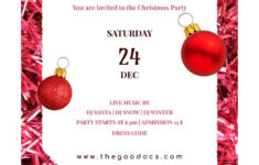 Free Christmas Party Invitation Template | Thegoodocs pertaining to Christmas In July Invitation Template Free