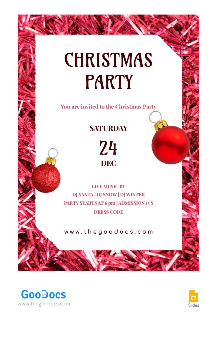 Free Christmas Party Invitation Template | Thegoodocs pertaining to Christmas In July Invitation Template Free