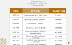 Free Christmas Party Program Flow Template To Edit Online regarding Christmas Agenda Template Free