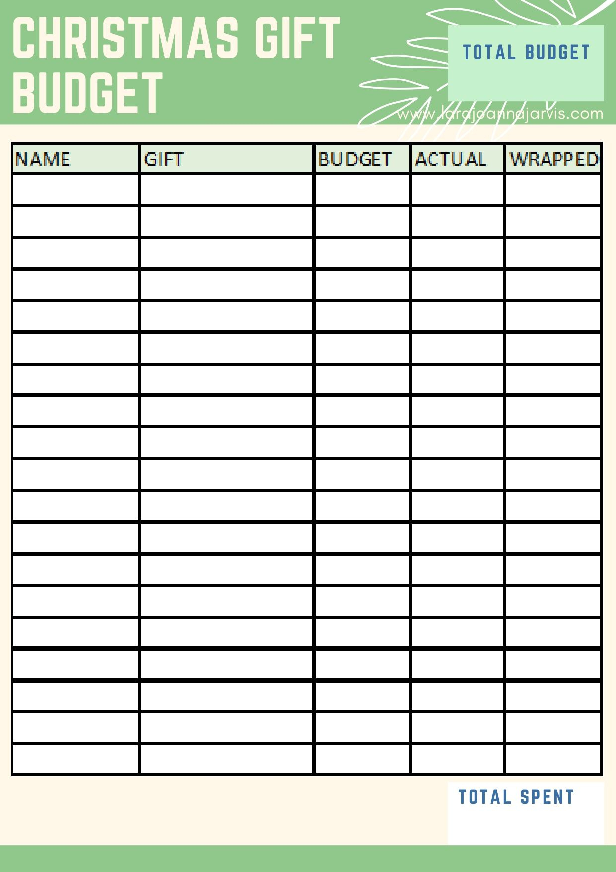 Free Christmas Planning Sheets pertaining to Christmas Budget Template Free